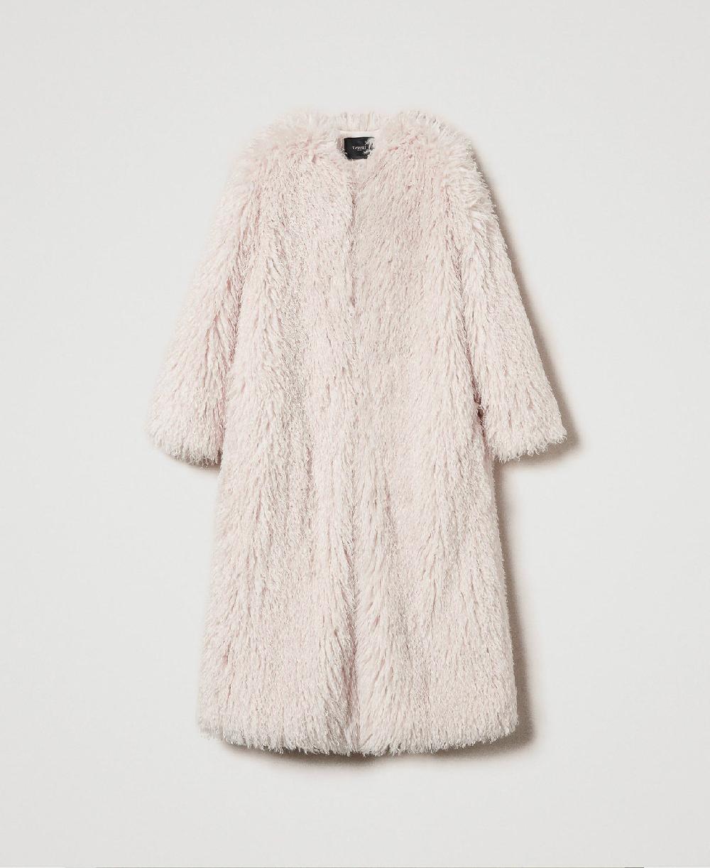 Scee by twin set Cappotto lungo in faux fur