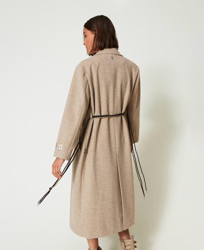 Scee By Twin Set Cappotto MYFO In Panno Diagonale