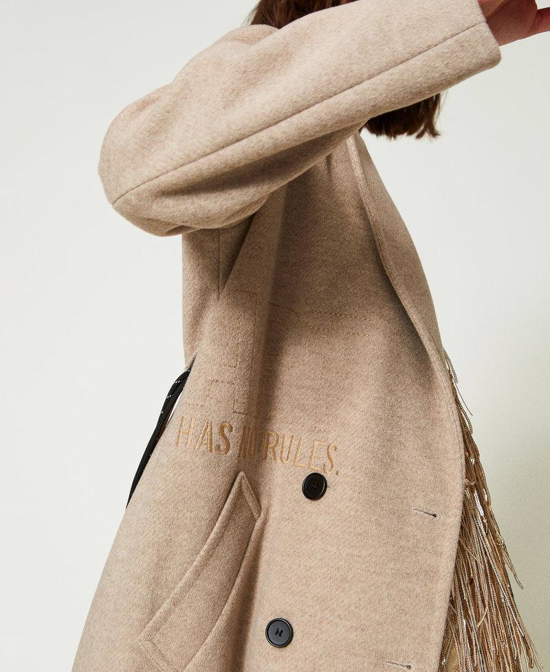 Scee By Twin Set Cappotto MYFO In Panno Diagonale