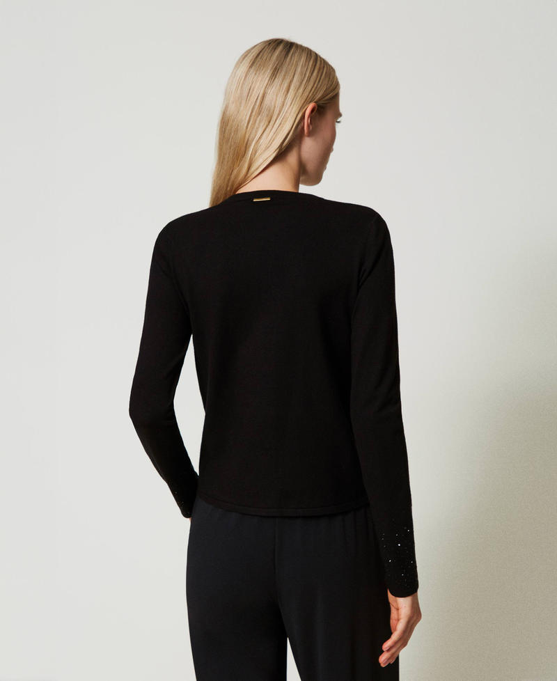 Scee By Twin Set Cardigan Con Strass In Dégradé