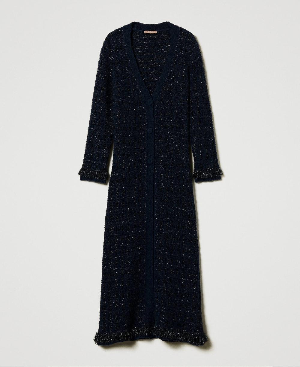 Scee by twin set Cardigan lungo jacquard check