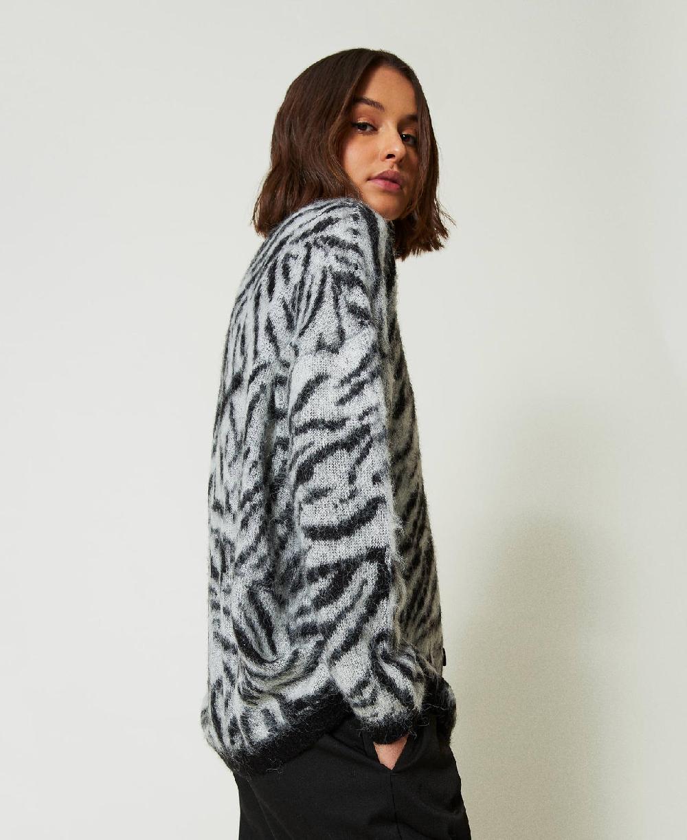 Scee By Twin Set Cardigan MYFO Jacquard Animalier
