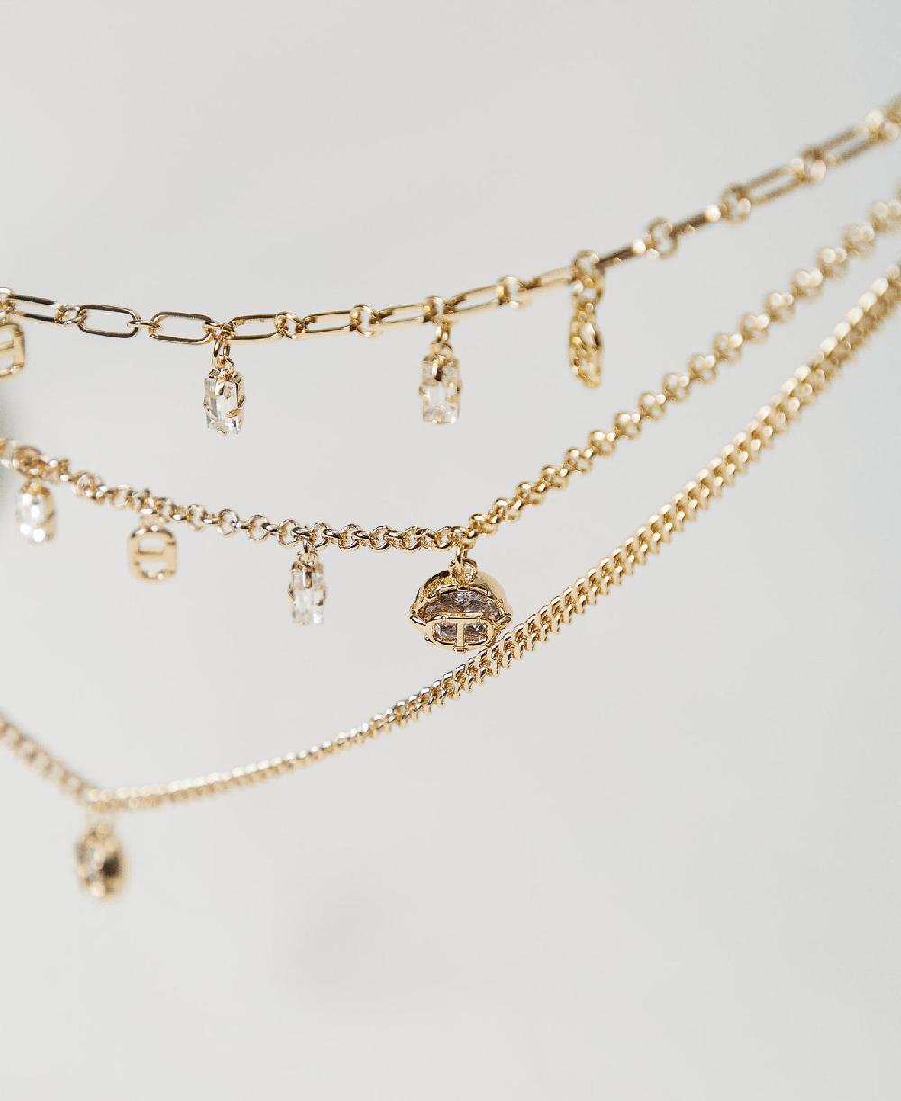 Scee By Twin Set Collana Multifilo Con Pendenti