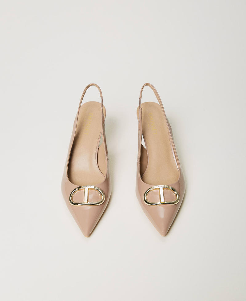 Scee By Twin Set Décolleté Sling Back In Vernice