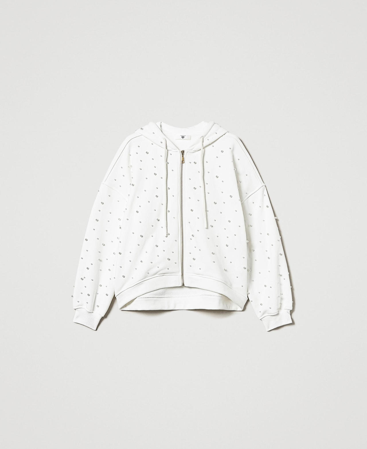 Scee by twin set Felpa asimmetrica con perle