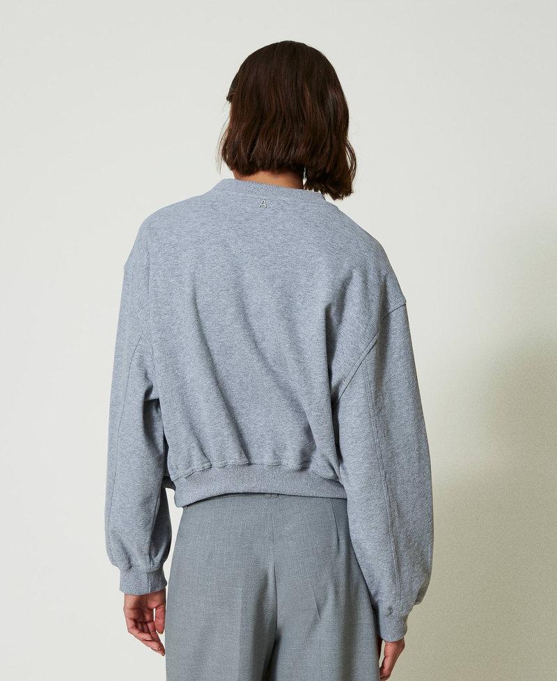 Scee By Twin Set Felpa Boxy Con Ricamo A Mano