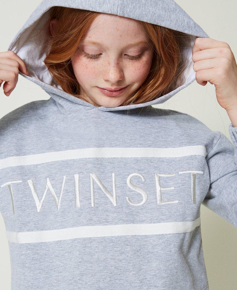 Scee By Twin Set Felpa Cropped Con Logo Ricamato