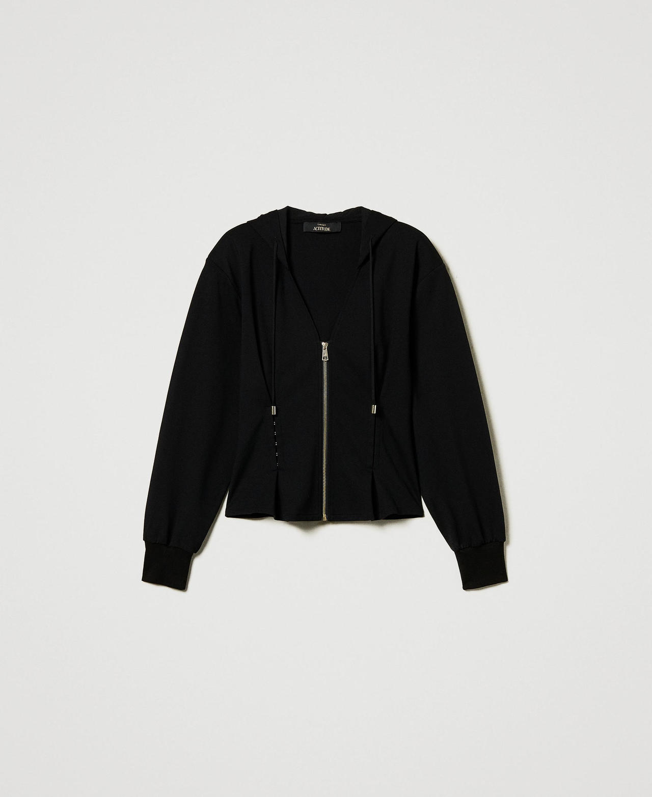 Scee by twin set Felpa fitted con ganci décor