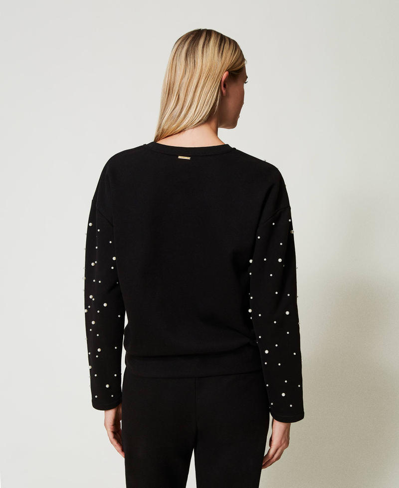 Scee By Twin Set Felpa Girocollo Con Perle