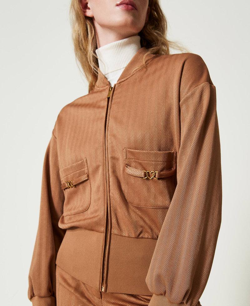 Scee By Twin Set Felpa In Tessuto Scuba Jacquard