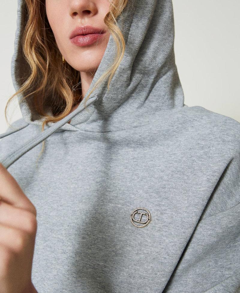 Scee By Twin Set Felpa Over Con Charm Oval T