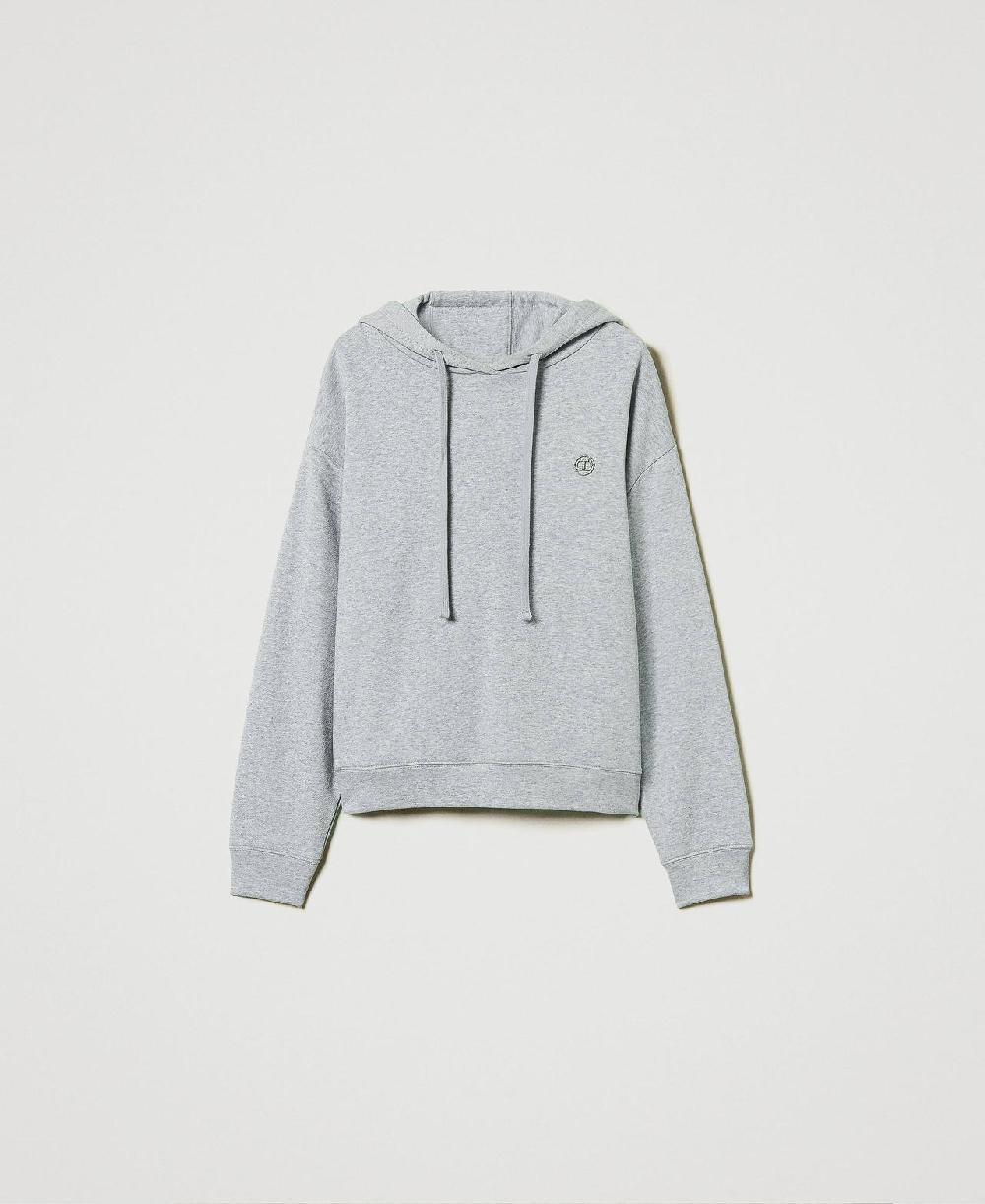 Scee by twin set Felpa over con charm Oval T