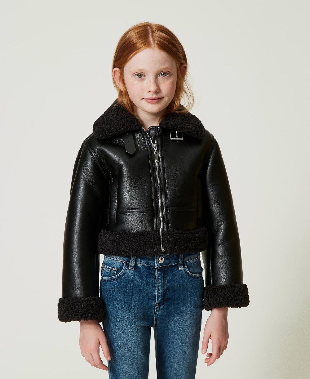 Scee By Twin Set Giacca Aviatore Con Faux Fur