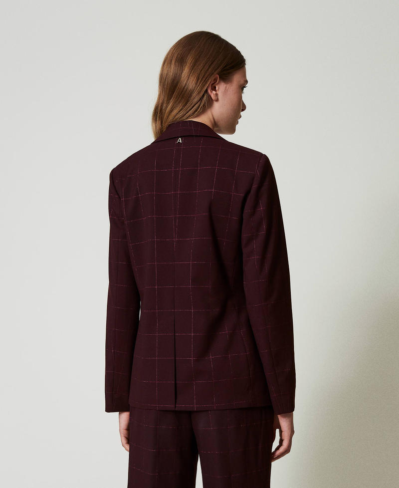 Scee By Twin Set Giacca Blazer Check Con Lurex