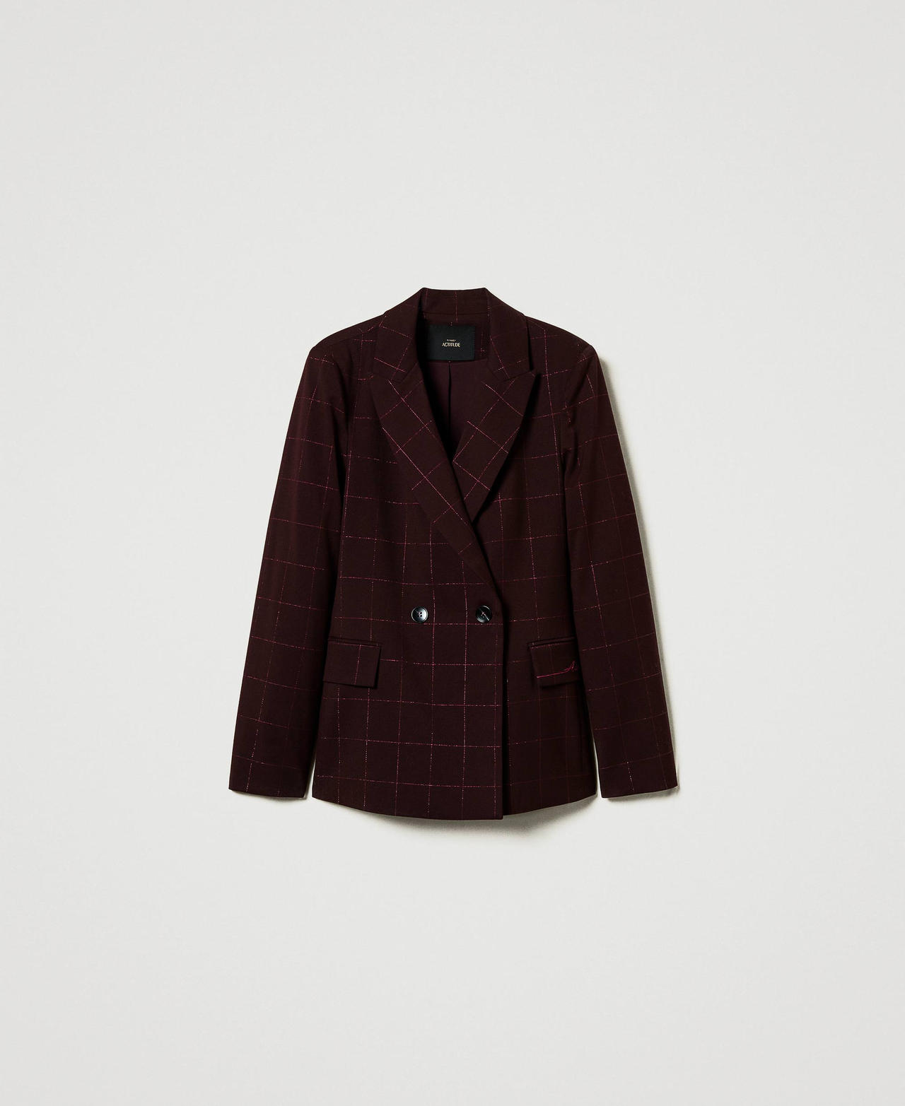 Scee by twin set Giacca blazer check con lurex