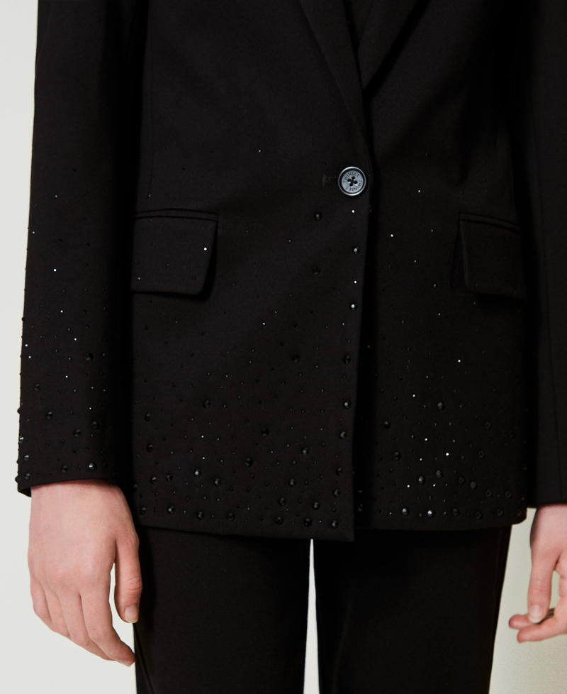 Scee By Twin Set Giacca Blazer Con Strass Dégradé