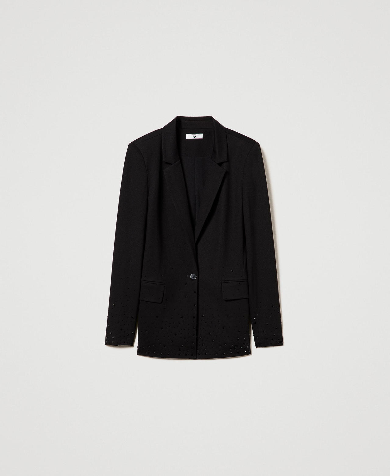 Scee by twin set Giacca blazer con strass dégradé