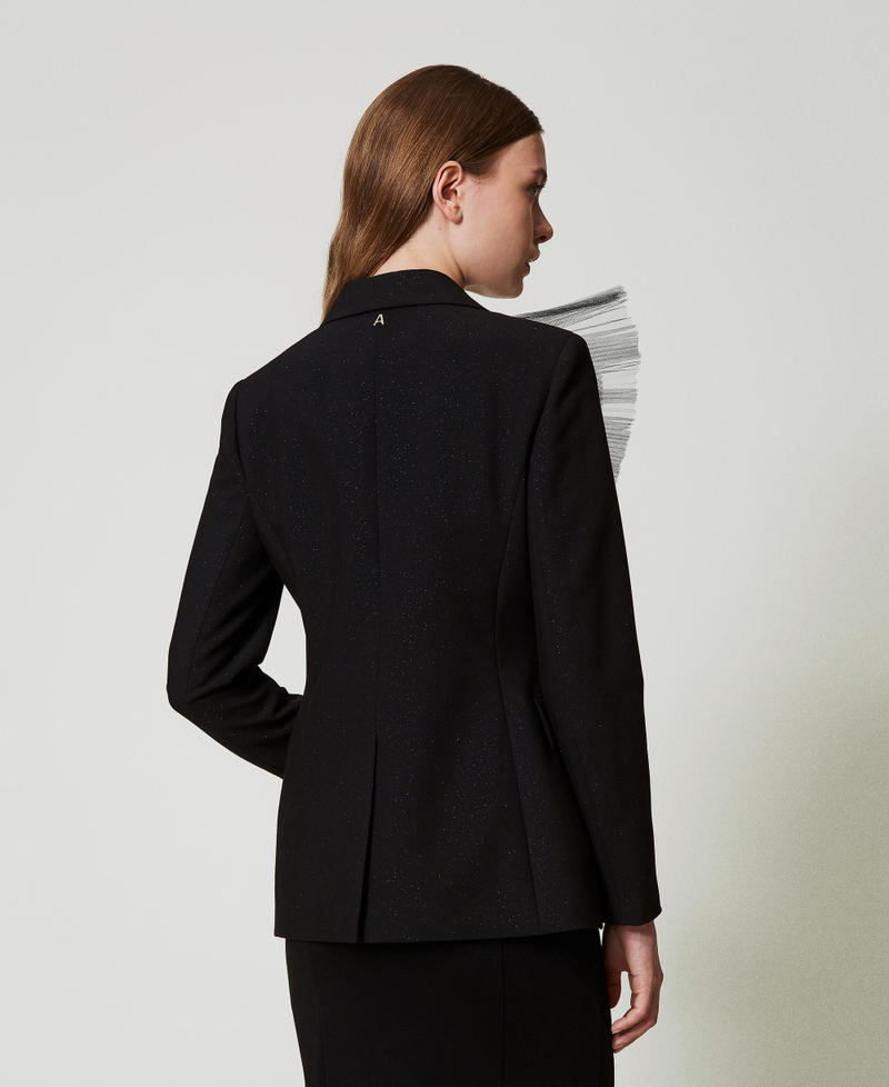 Scee By Twin Set Giacca Blazer Con Volant In Tulle