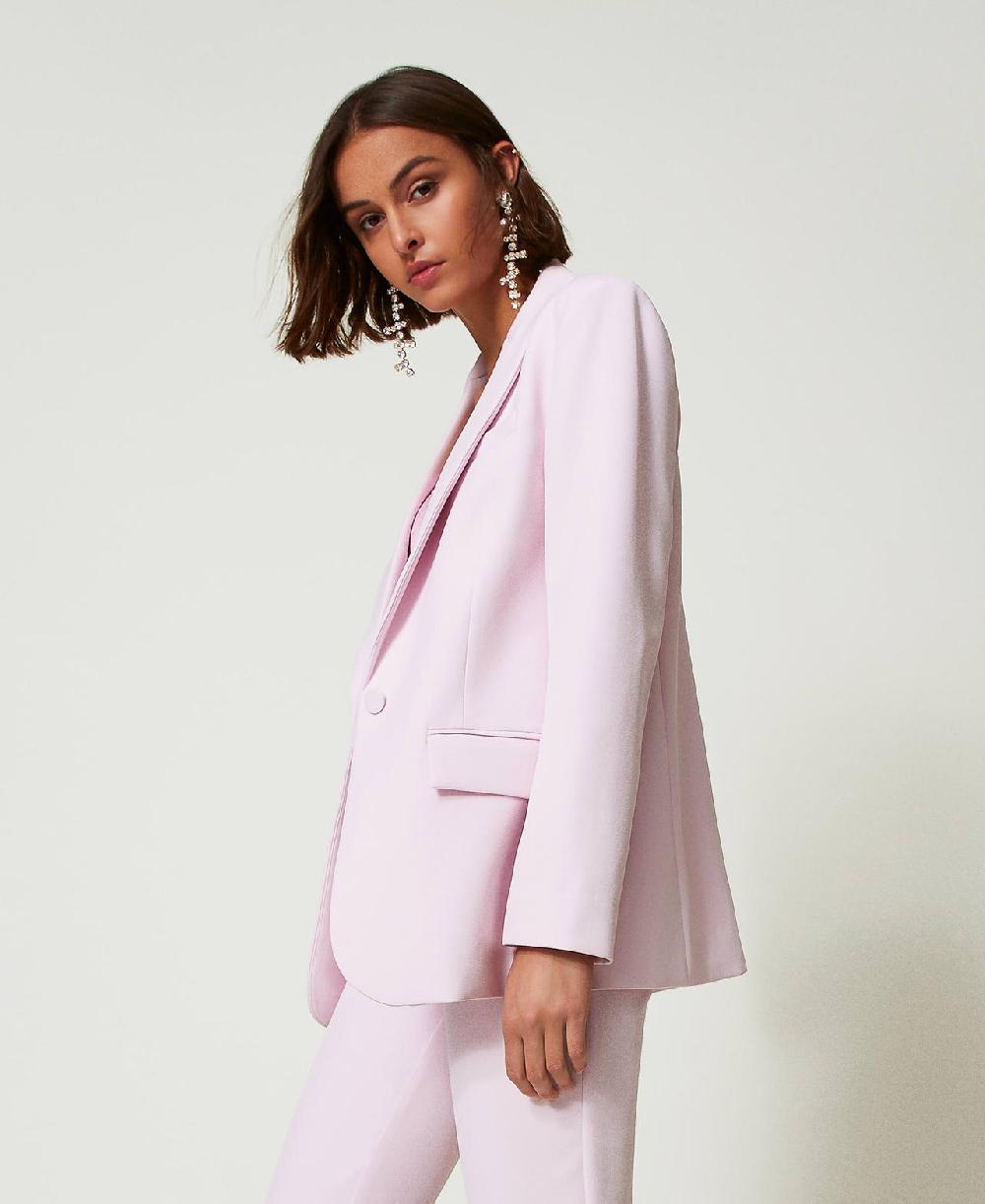 Scee By Twin Set Giacca Blazer In Crêpe Cady