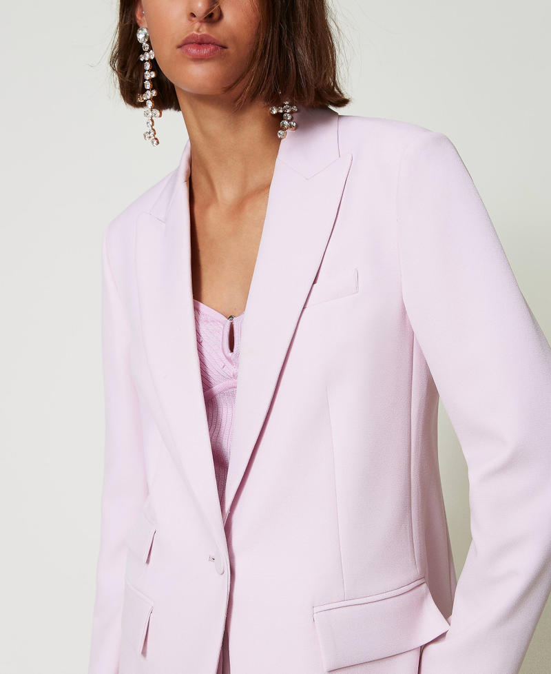Scee By Twin Set Giacca Blazer In Crêpe Cady