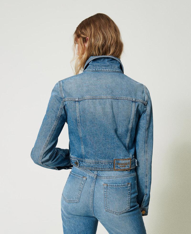 Scee By Twin Set Giacca In Jeans Con Tasche