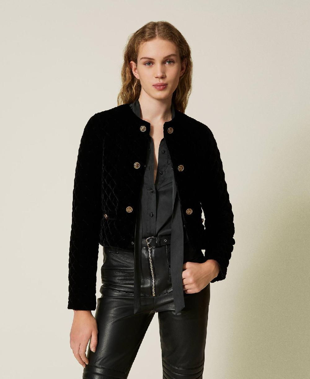 Scee By Twin Set Giacca In Velluto Trapuntato