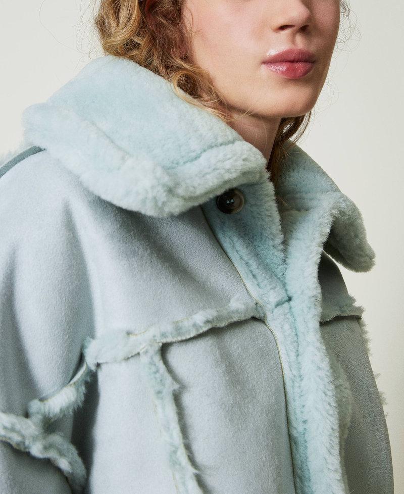 Scee By Twin Set Giacca Reversibile Con Faux Fur