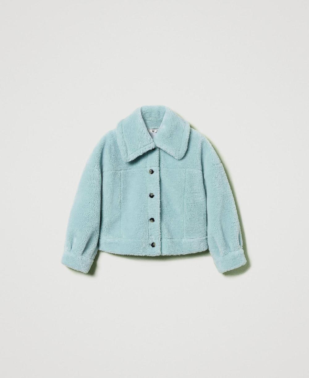 Scee by twin set Giacca reversibile con faux fur