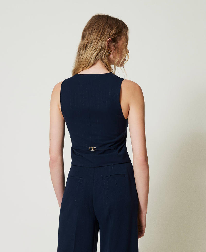 Scee By Twin Set Gilet Fitted Gessato Lurex