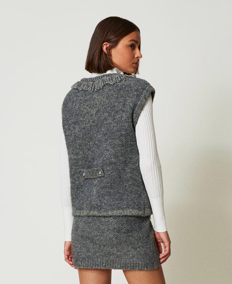 Scee By Twin Set Gilet In Maglia Bouclé Riciclata