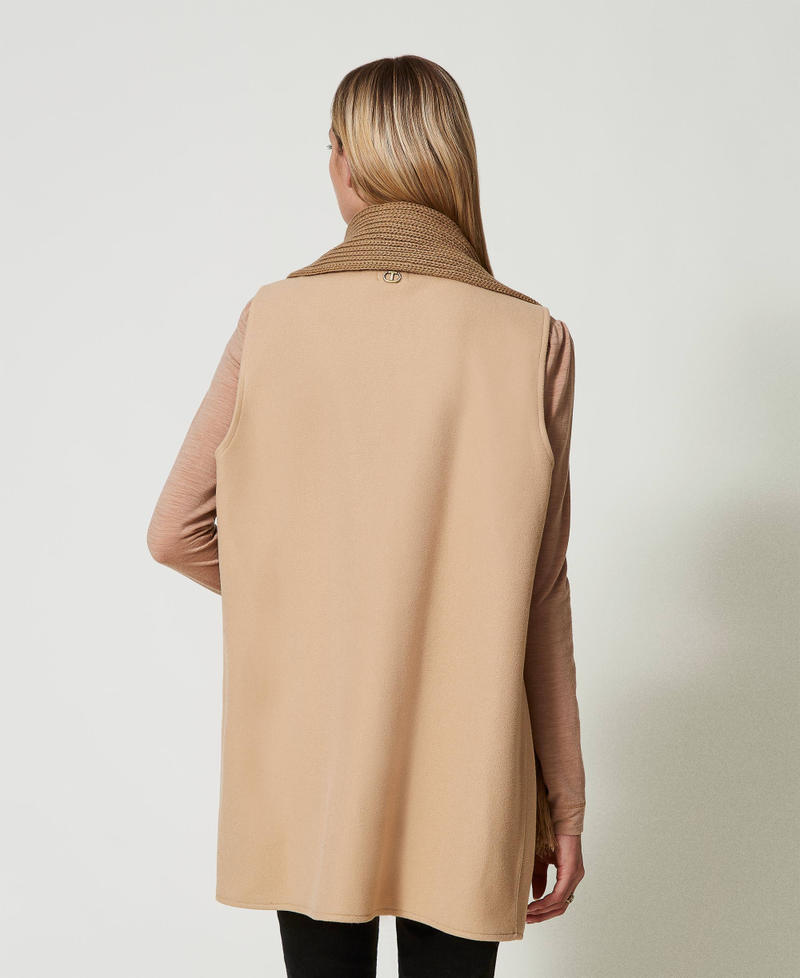 Scee By Twin Set Gilet In Panno Con Frange