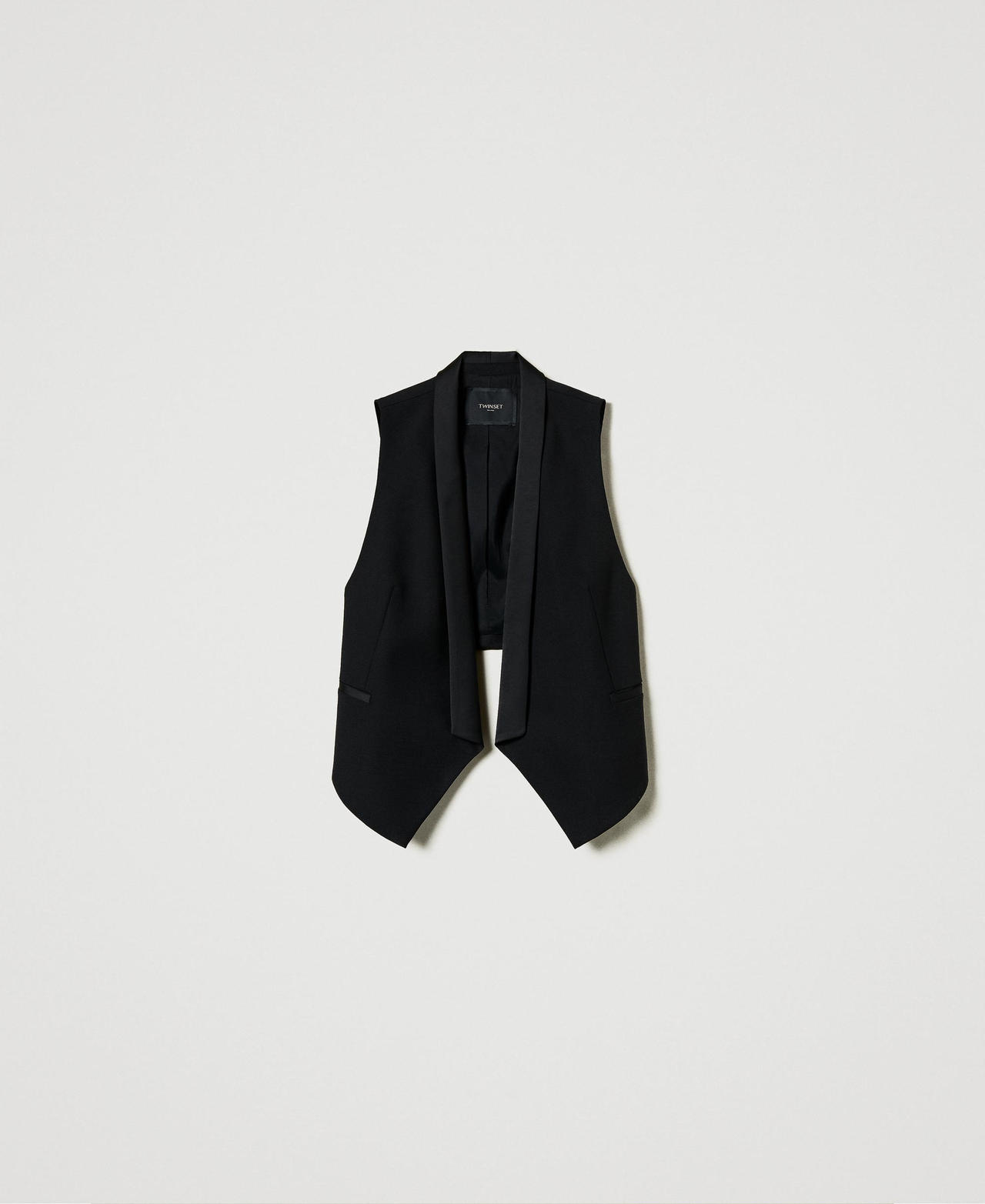Scee by twin set Gilet in serge misto lana