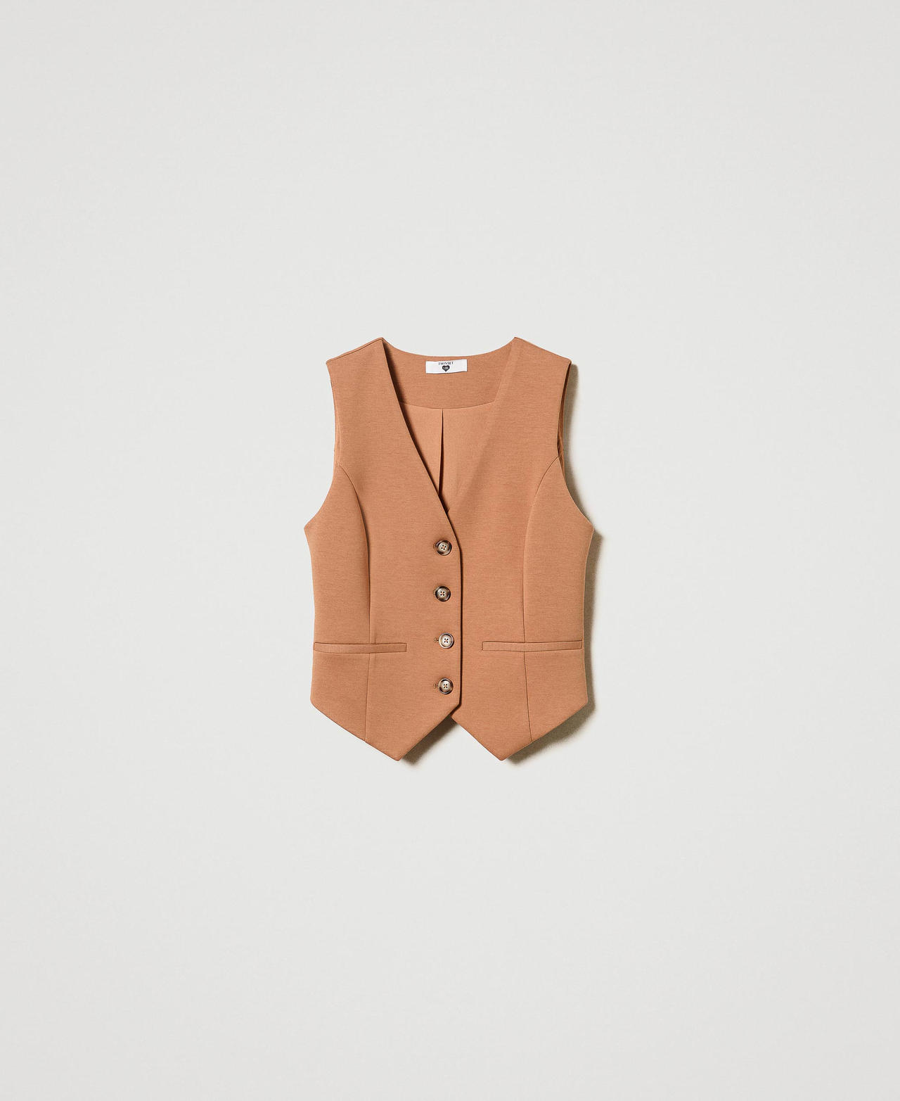 Scee by twin set Gilet in tessuto scuba