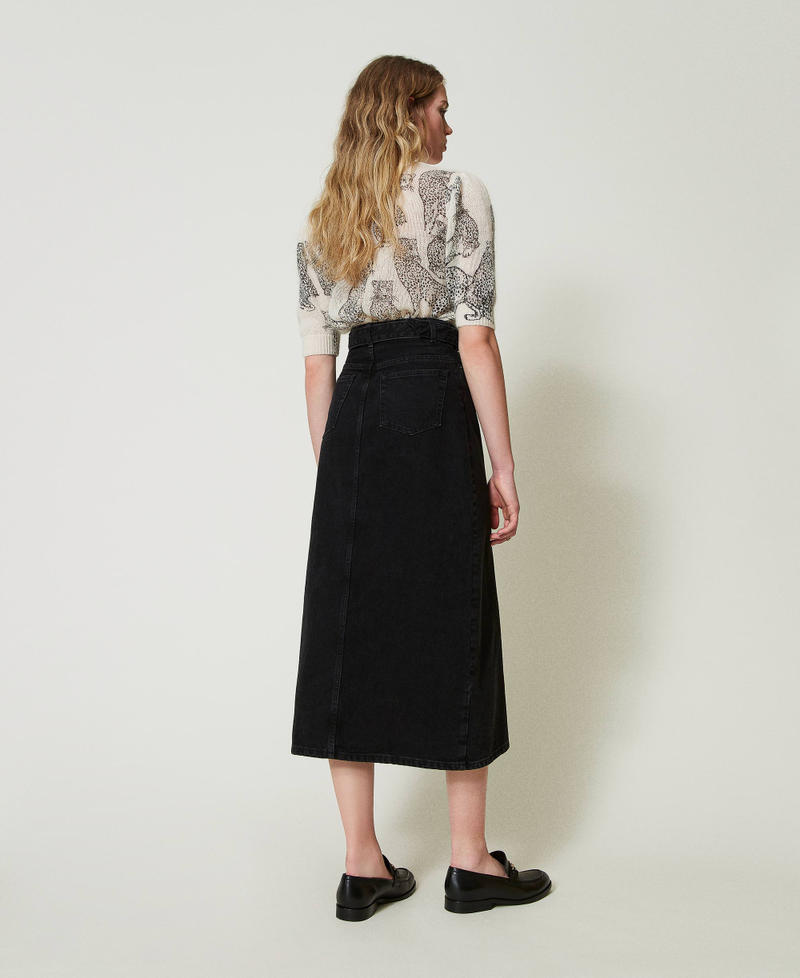 Scee By Twin Set Gonna In Jeans Con Cintura