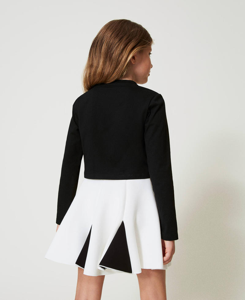 Scee By Twin Set Gonna In Tessuto Scuba Bicolore