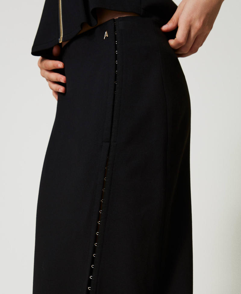 Scee By Twin Set Gonna Longuette Con Ganci Décor