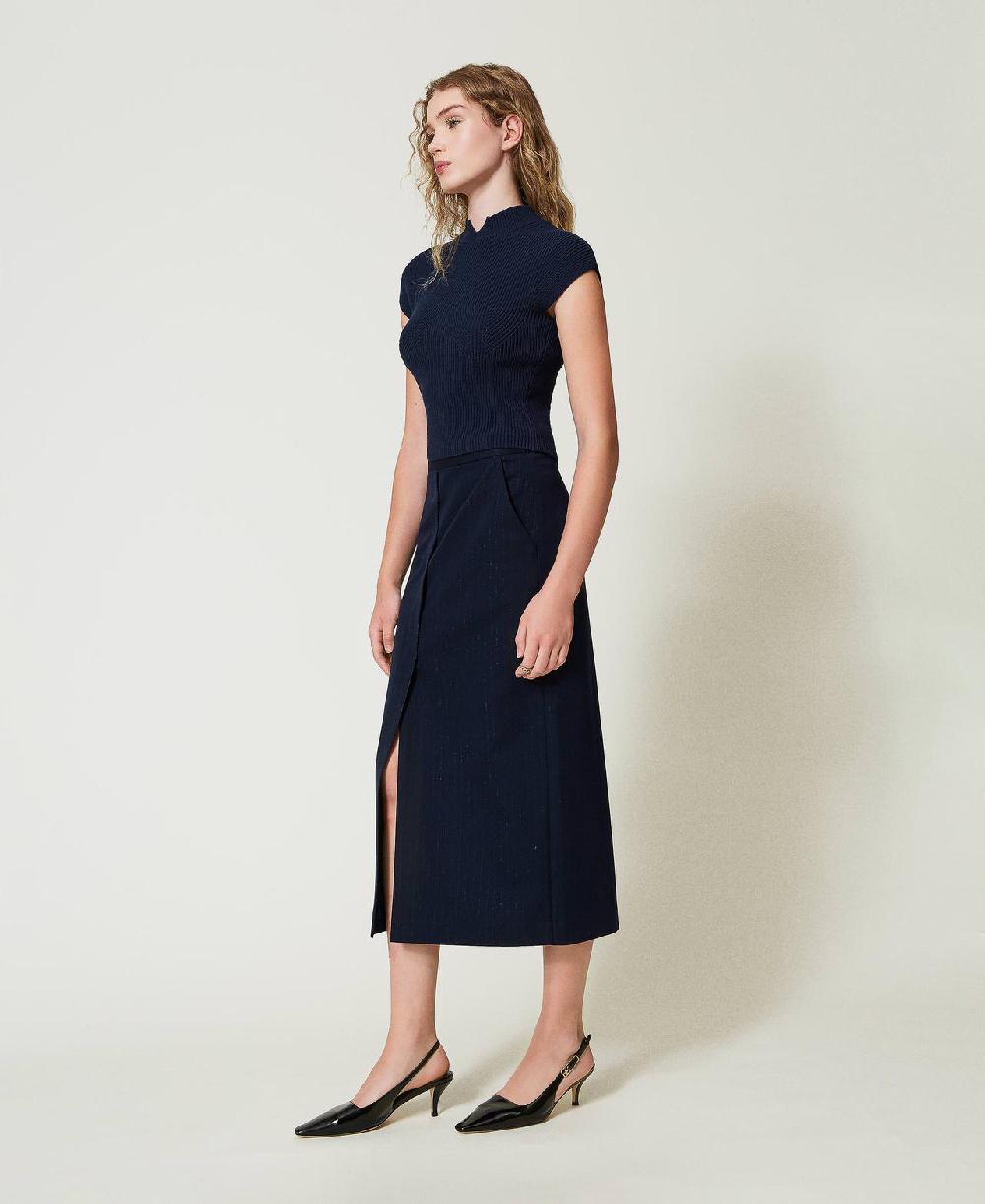 Scee By Twin Set Gonna Longuette Gessata Lurex