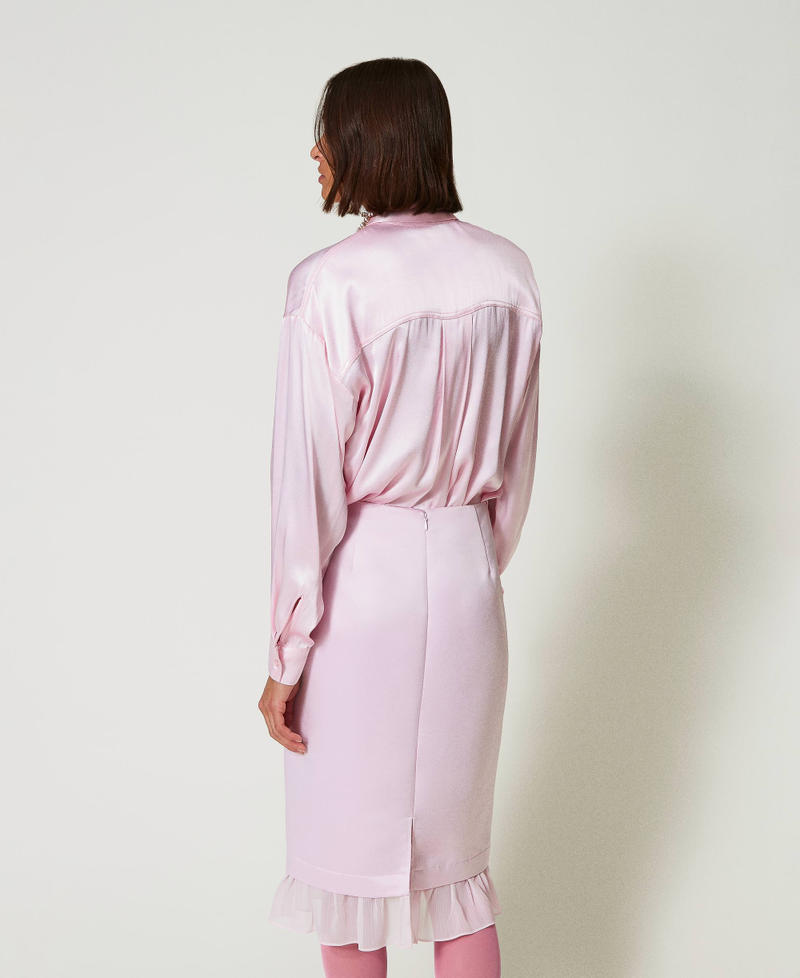 Scee By Twin Set Gonna Longuette In Duchesse