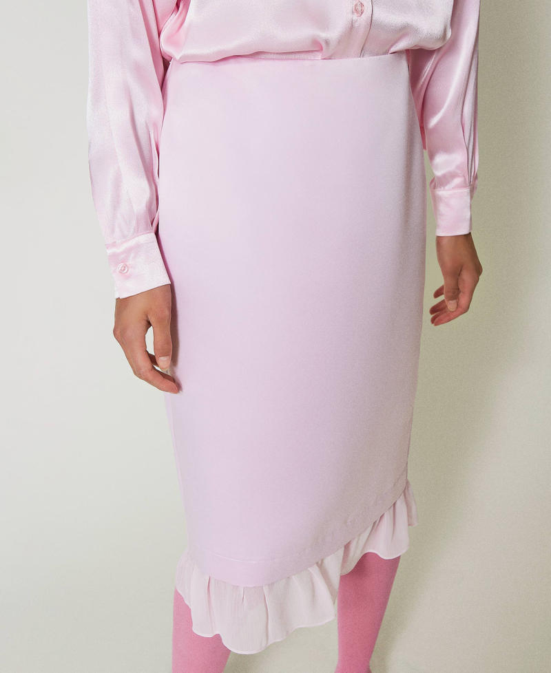 Scee By Twin Set Gonna Longuette In Duchesse