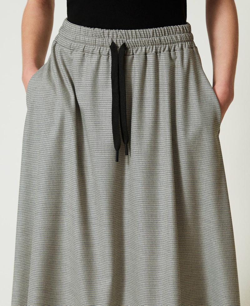 Scee By Twin Set Gonna Longuette In Pied De Poule