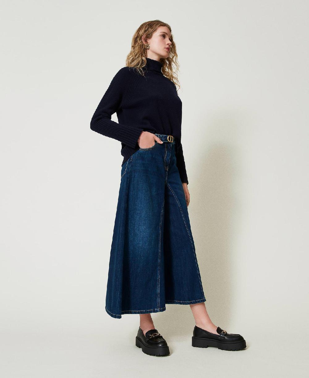 Scee By Twin Set Jeans Cropped Con Cintura