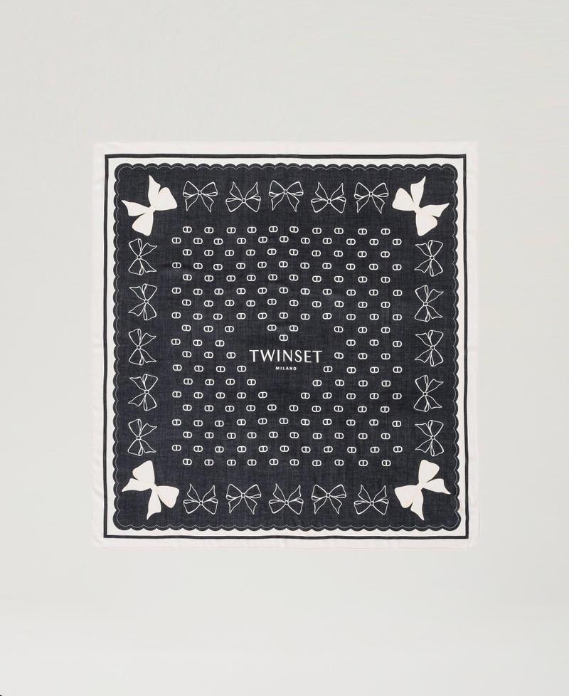 Scee By Twin Set Kefiah Con Stampa Fiocchi E Logo