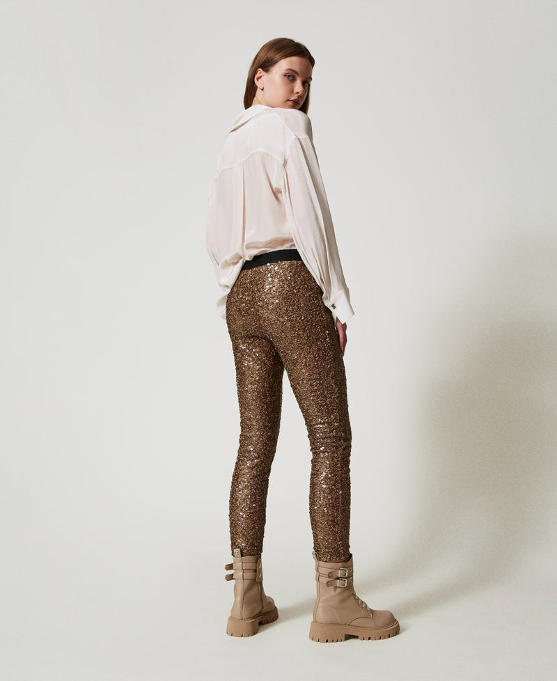 Scee By Twin Set Leggings MYFO In Full Paillettes