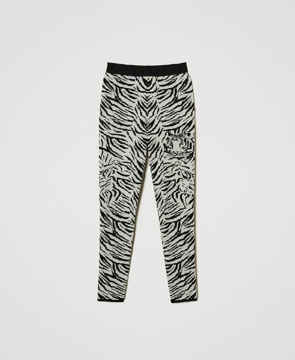 Scee by twin set Leggings MYFO in maglia jacquard