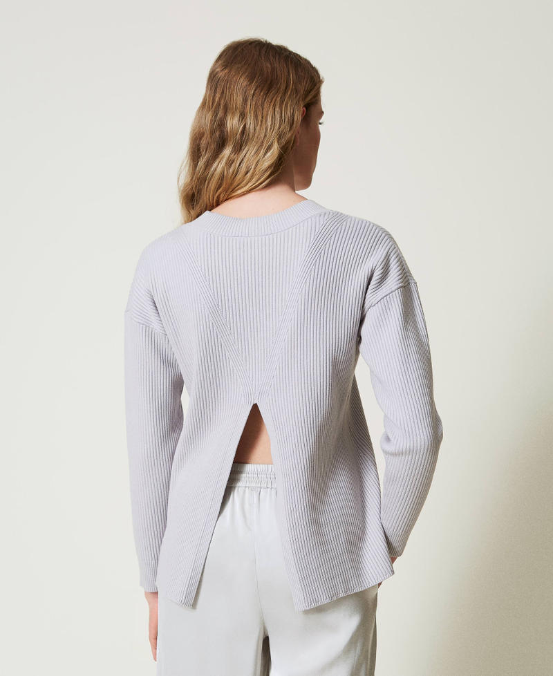 Scee By Twin Set Maglia A Costine Con Spacco