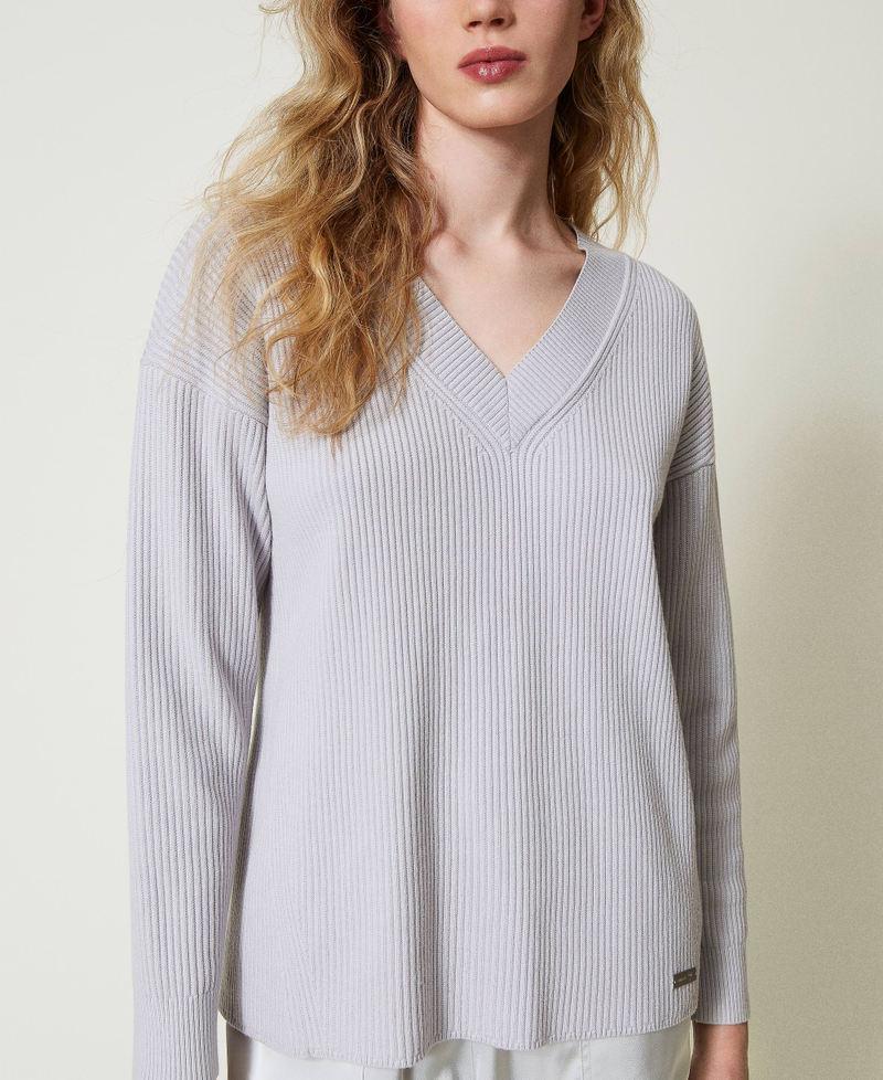 Scee By Twin Set Maglia A Costine Con Spacco