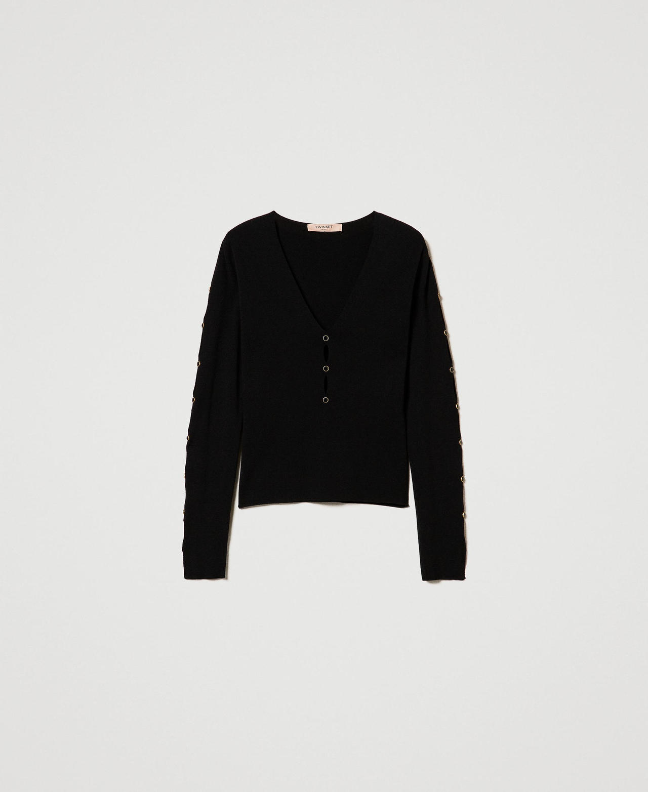 Scee by twin set Maglia con cut-out e borchie