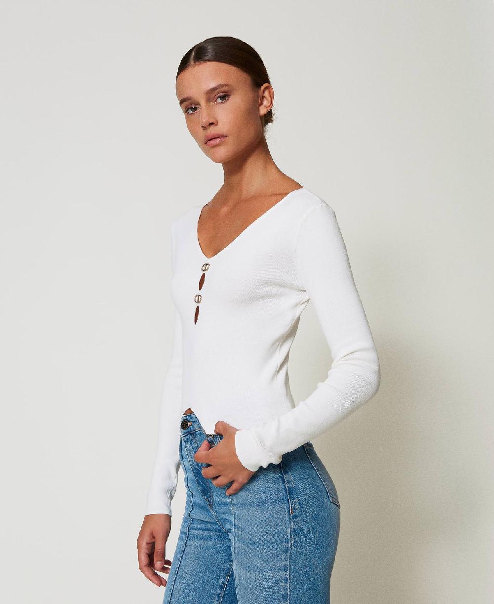 Scee By Twin Set Maglia Doppio Uso Con Oval T