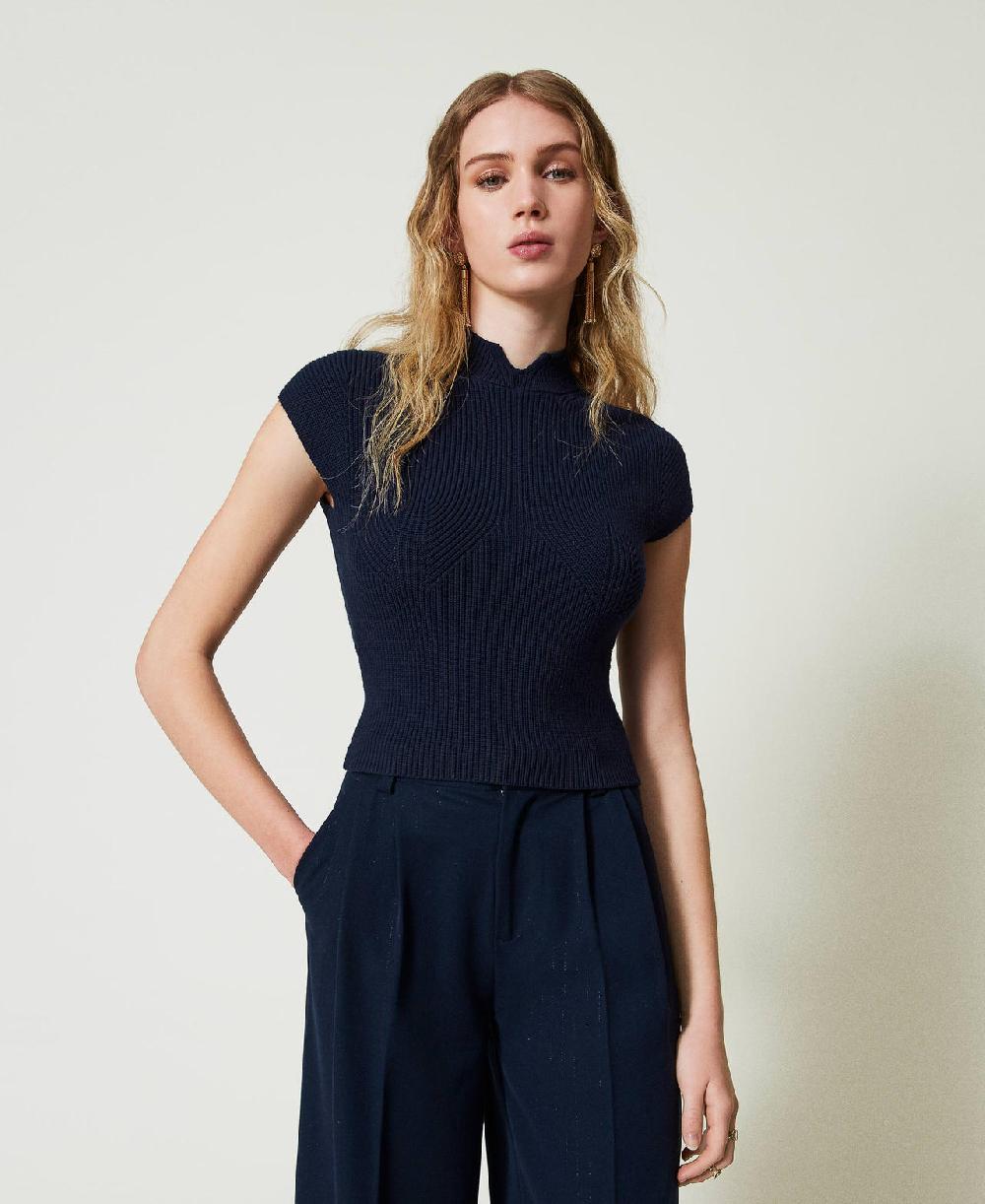 Scee By Twin Set Maglia Fitted A Costine Décor