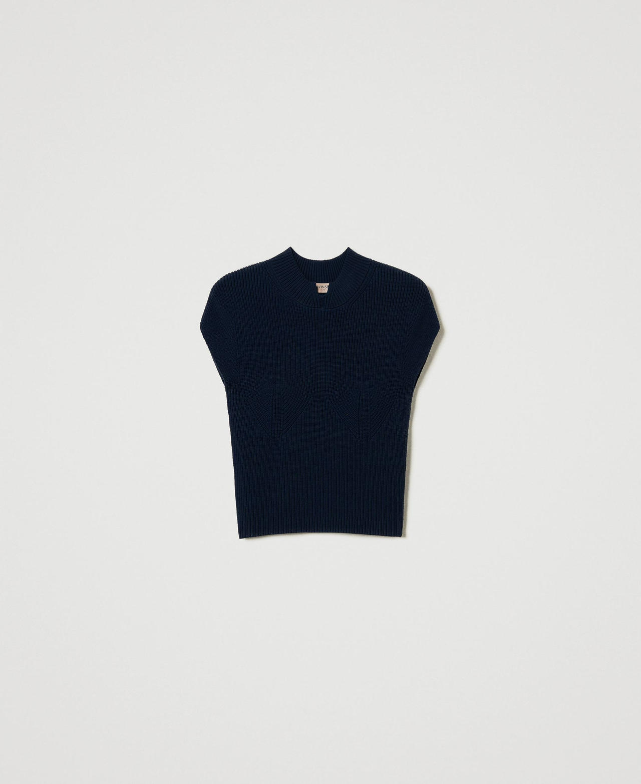 Scee by twin set Maglia fitted a costine décor